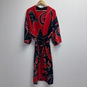 Pareo Island Womens Boho Vacation Cruise Kimono Robe Size OS Multicultural Comfy